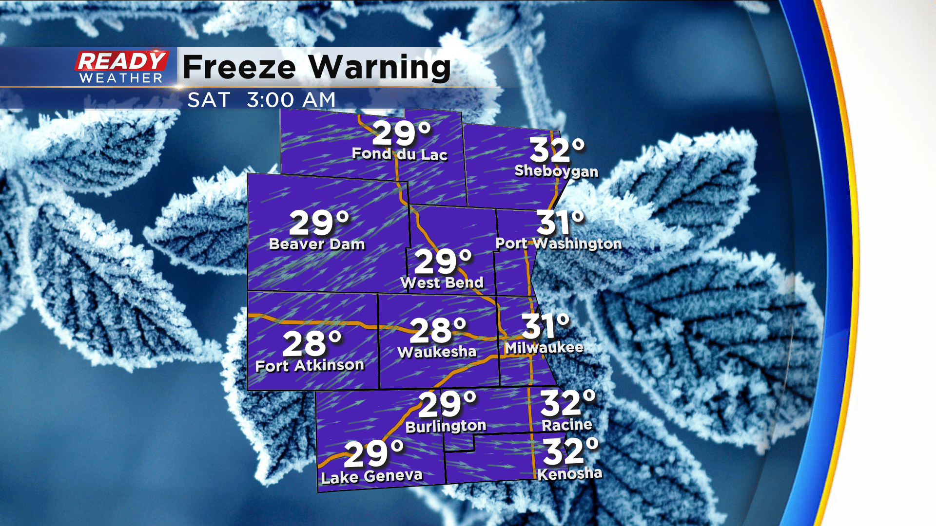Widespread freeze expected tonight